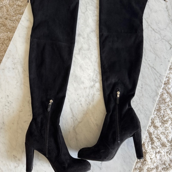 Sam Edelman Kent Black Over-The-Knee Faux Suede Boots Size 8 - Picture 1 of 9